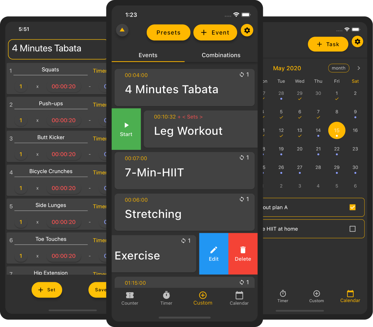 Interval Timer: Custom Workout Timer for home and gym workouts