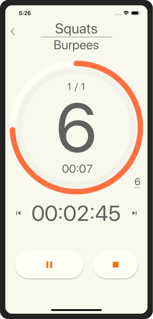 Dark and light mode interval timer and workout timer